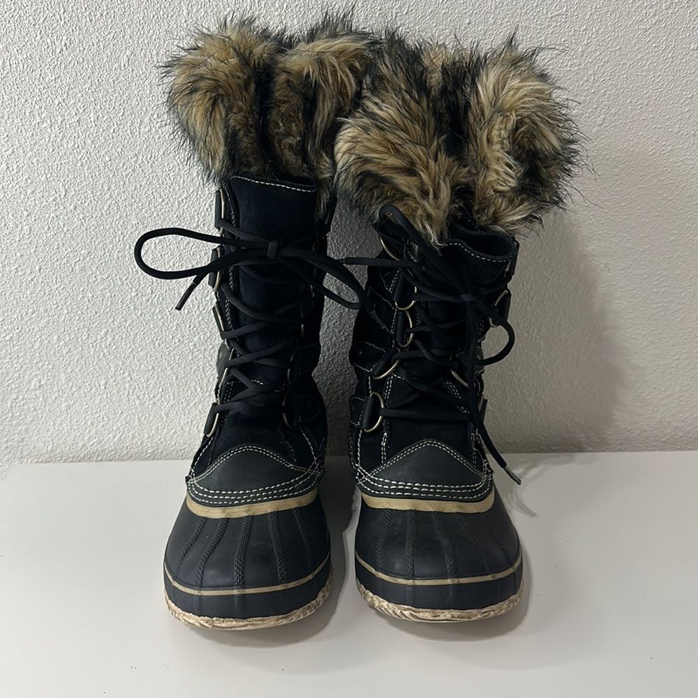 Sorel Joan of Artic Suede‎ Winter Snow Boots Sz 9 - Picture 2 of 8